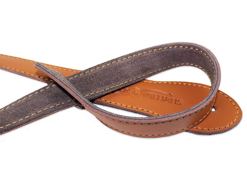 Walker & Williams M-78 Premium Tan Finish Thick Grain Leather Adjustable Mandolin, Mandola, Bouzouki Strap - Image 3